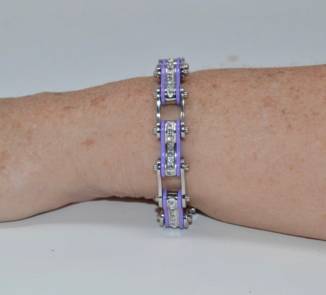 Two Tone Silver and Purple