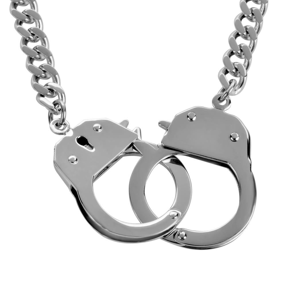 LADIES LARGE HANDCUFF NECKLACE