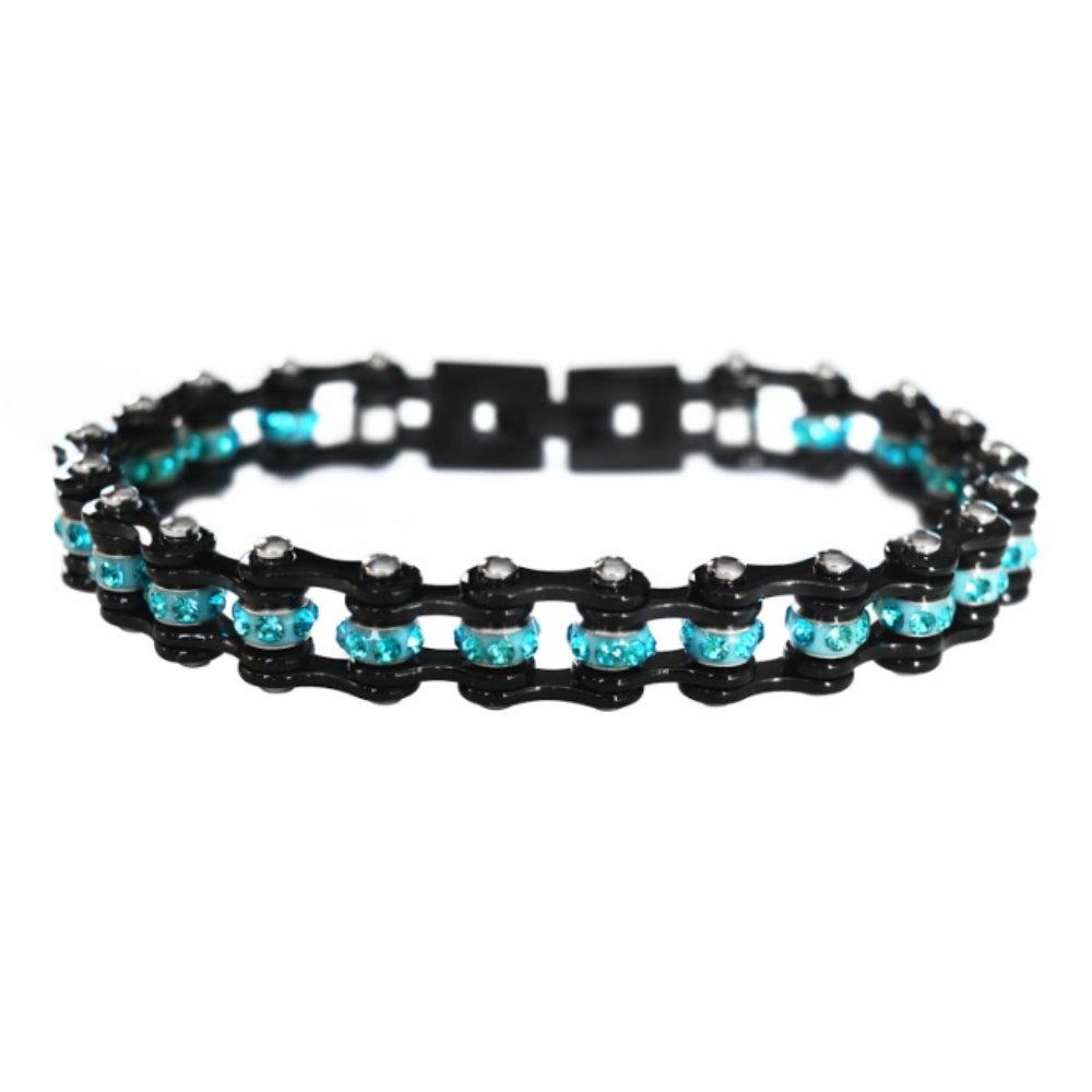 Black/Aqua Mini Bling