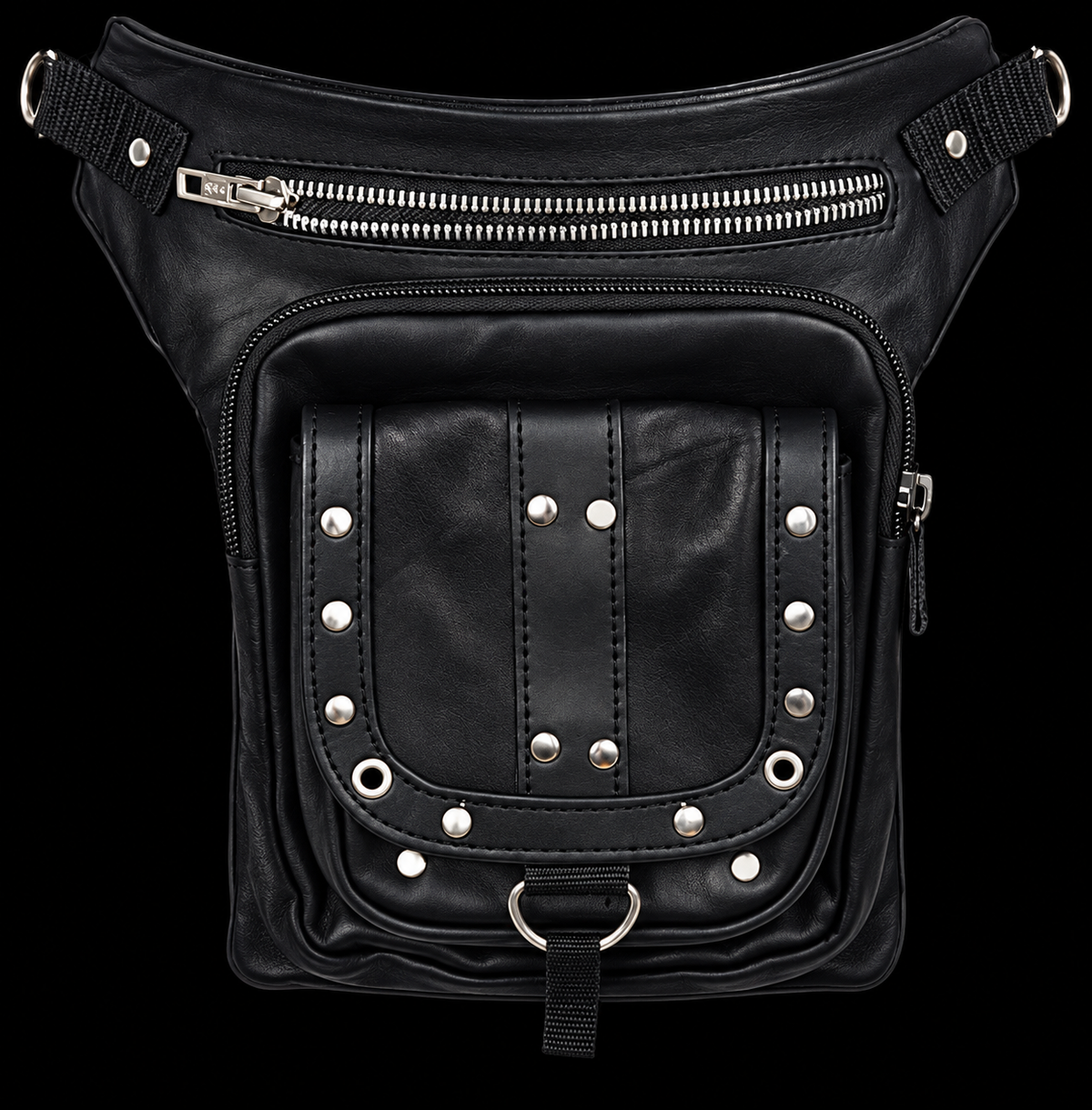 Men and Women Leather Multi-Function Thigh Bag w/ Concealed Gun Pocket