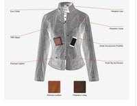 Ladies Soft Lightweight Brown Fitted Jacket