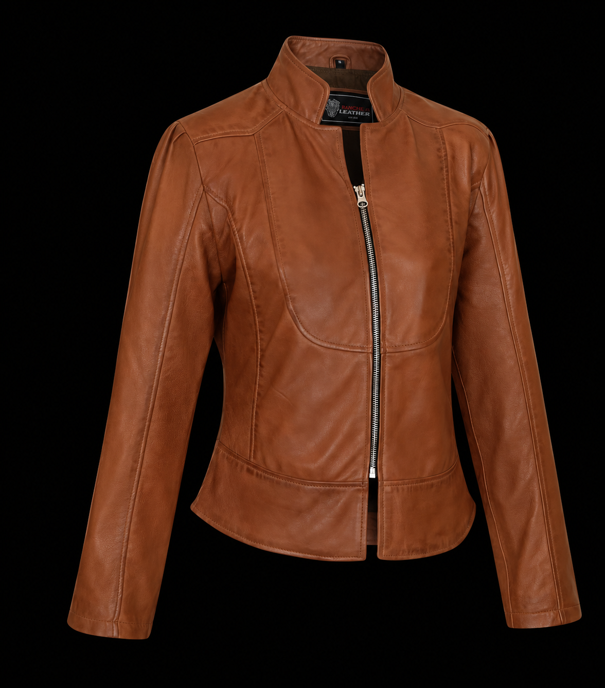 Ladies Soft Lightweight Brown Fitted Jacket