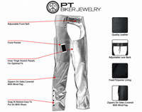 Classic Biker Leather Chaps – Men or Women