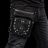 Men and Women Leather Multi-Function Thigh Bag w/ Concealed Gun Pocket
