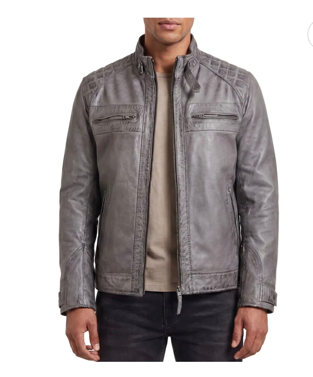 Men’s Lambskin Distressed Leather