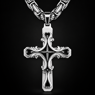 Ornate Cross Chain Necklace