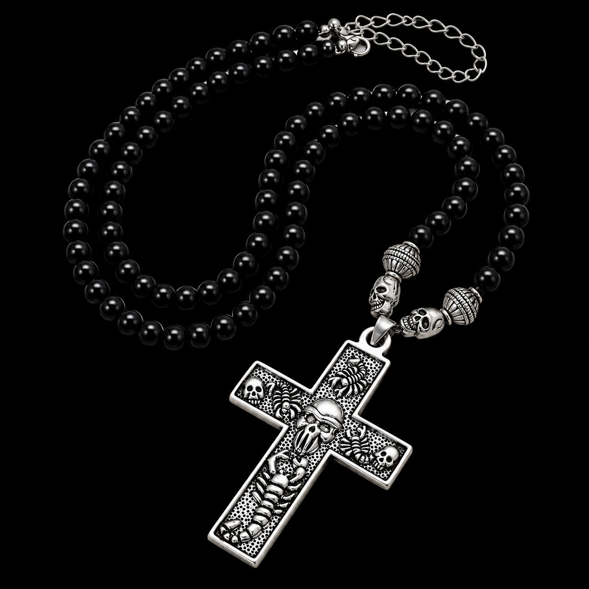Skull & Skelton Beaded Necklace