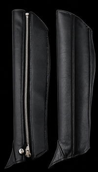 Ladies Buffalo Milled Half Leather Chaps – Black