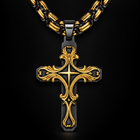 Ornate Cross Chain Necklace