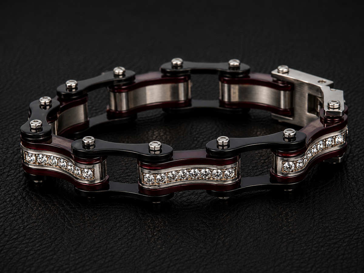 Two Tone Black and Black Cherry Red
