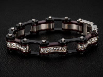 Two Tone Black and Black Cherry Red
