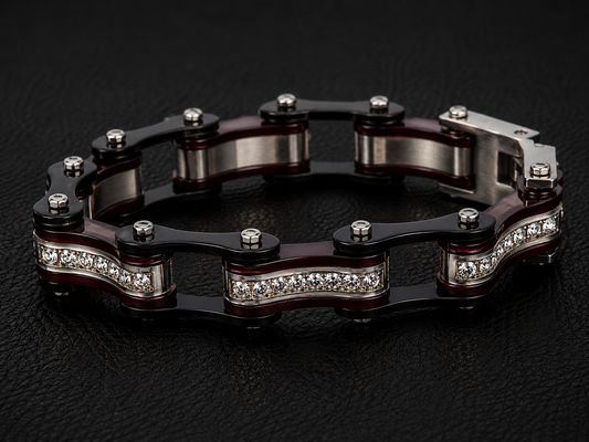 Two Tone Black and Black Cherry Red