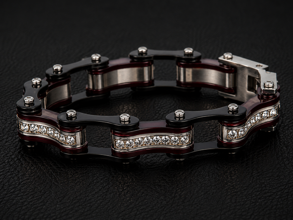 Two Tone Black and Black Cherry Red