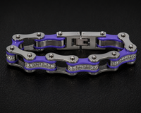 Two Tone Silver and Purple