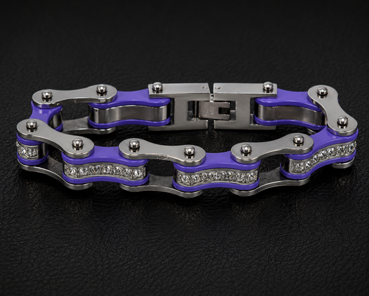 Two Tone Silver and Purple