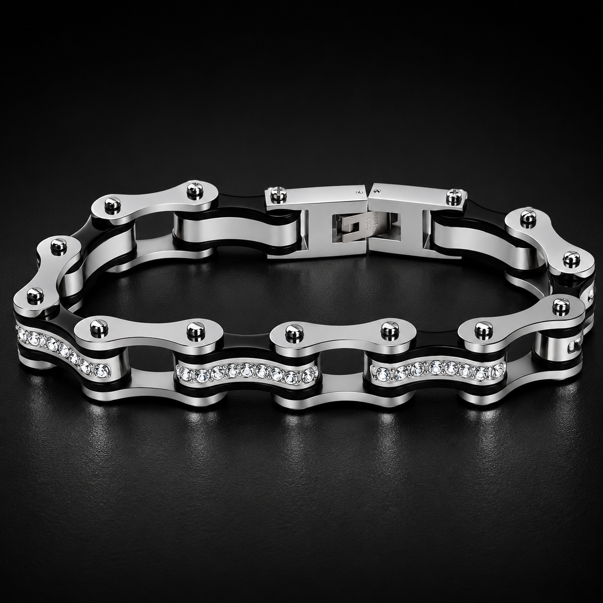 Two Tone Silver and Black