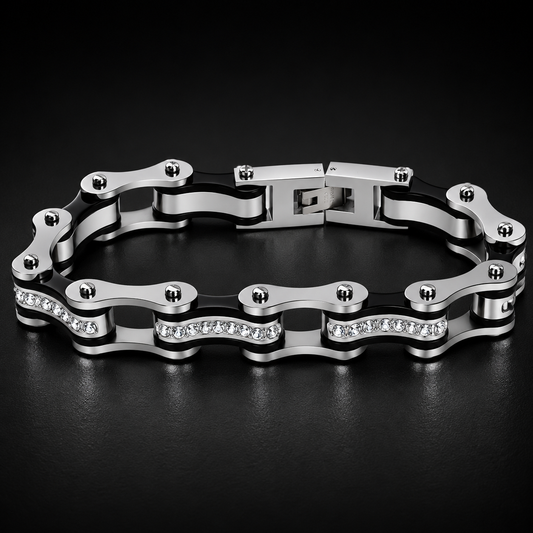 Two Tone Silver and Black