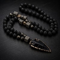 Lava Stone Arrowhead Necklace