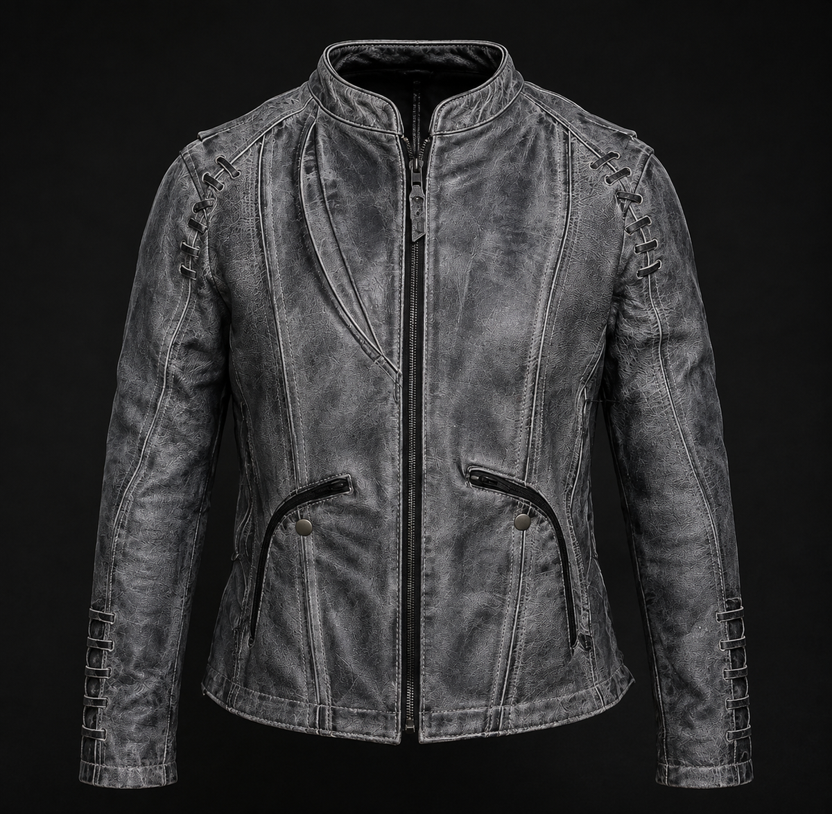 Ladies Acid Wash Goatskin Leather
