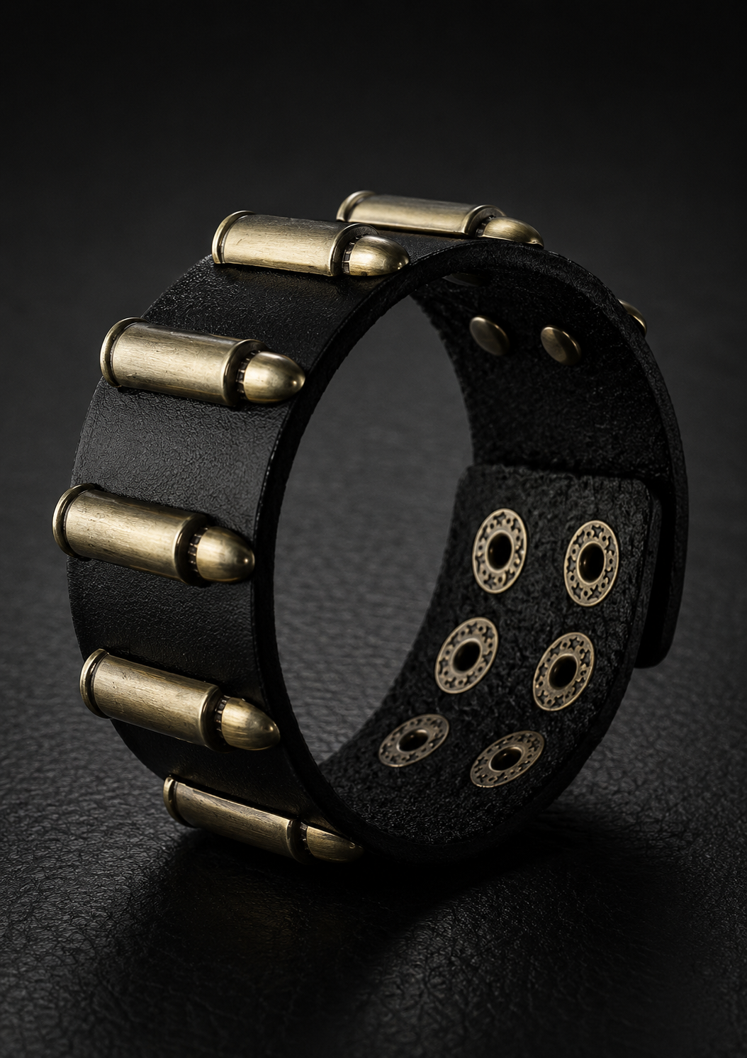 Leather Bullet Bracelet