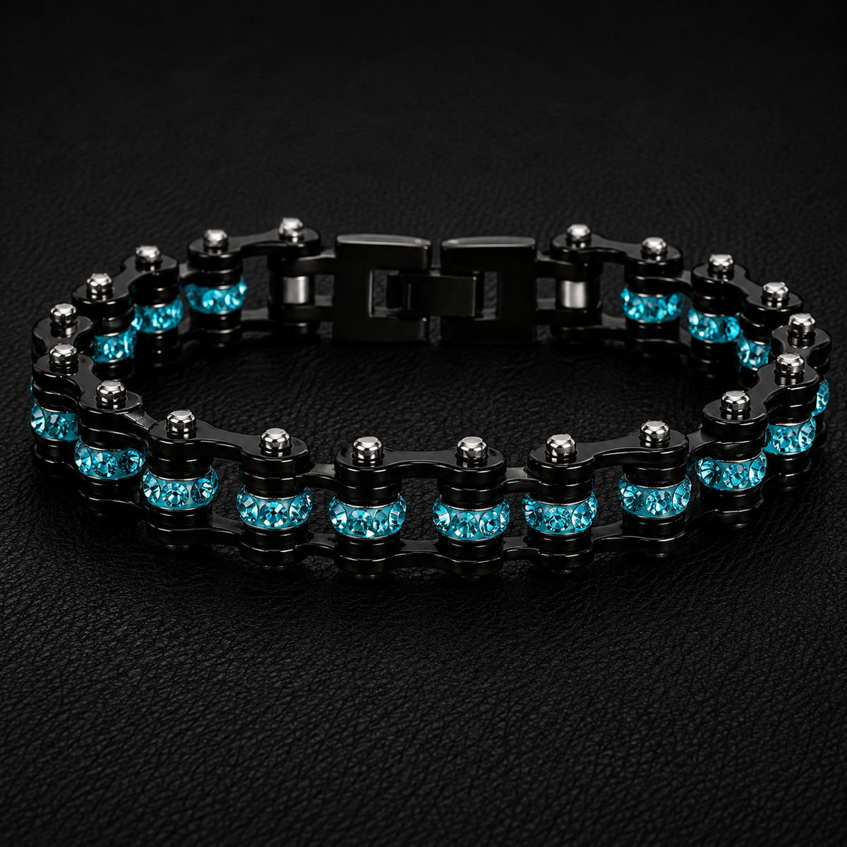 Black/Aqua Mini Bling