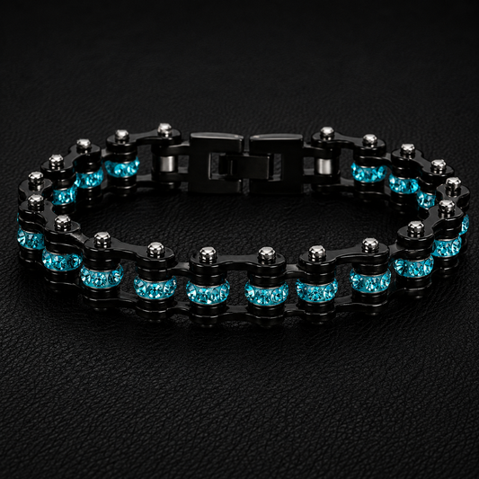 Black/Aqua Mini Bling