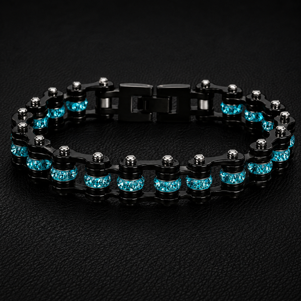 Black/Aqua Mini Bling