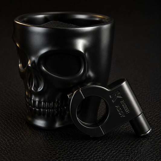 Kruzer Kaddy- Flat Black Skull (handlebar mount)