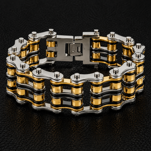 GOLD/BLACK/SILVER WIDE