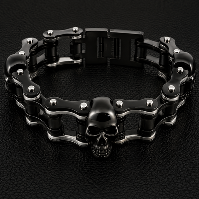 DOUBLE BLACK WITH BLACK SKULL
