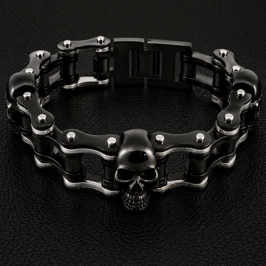 DOUBLE BLACK WITH BLACK SKULL