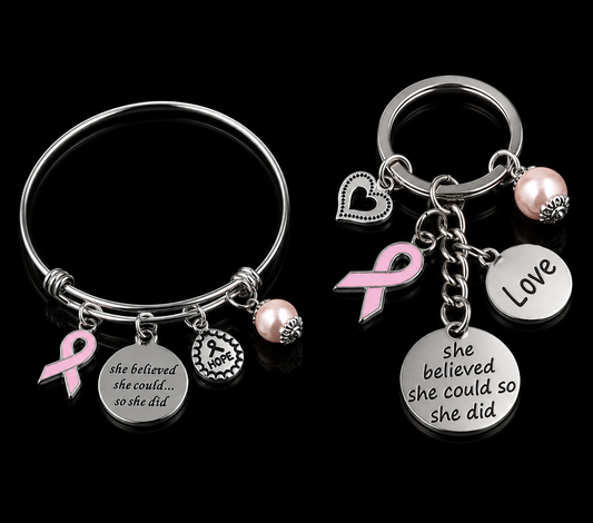Ladies Awareness Bangle & Key Chain