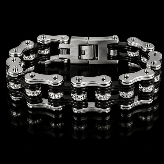 Thick Black/Silver Bling