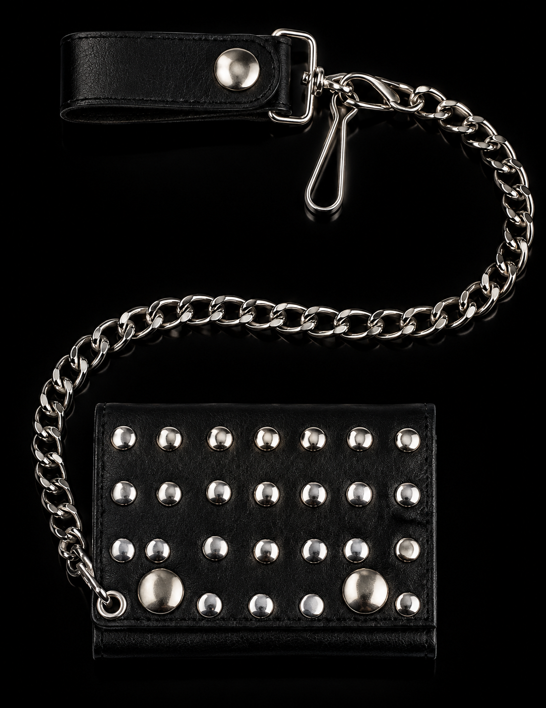 Studded  Wallet and chain