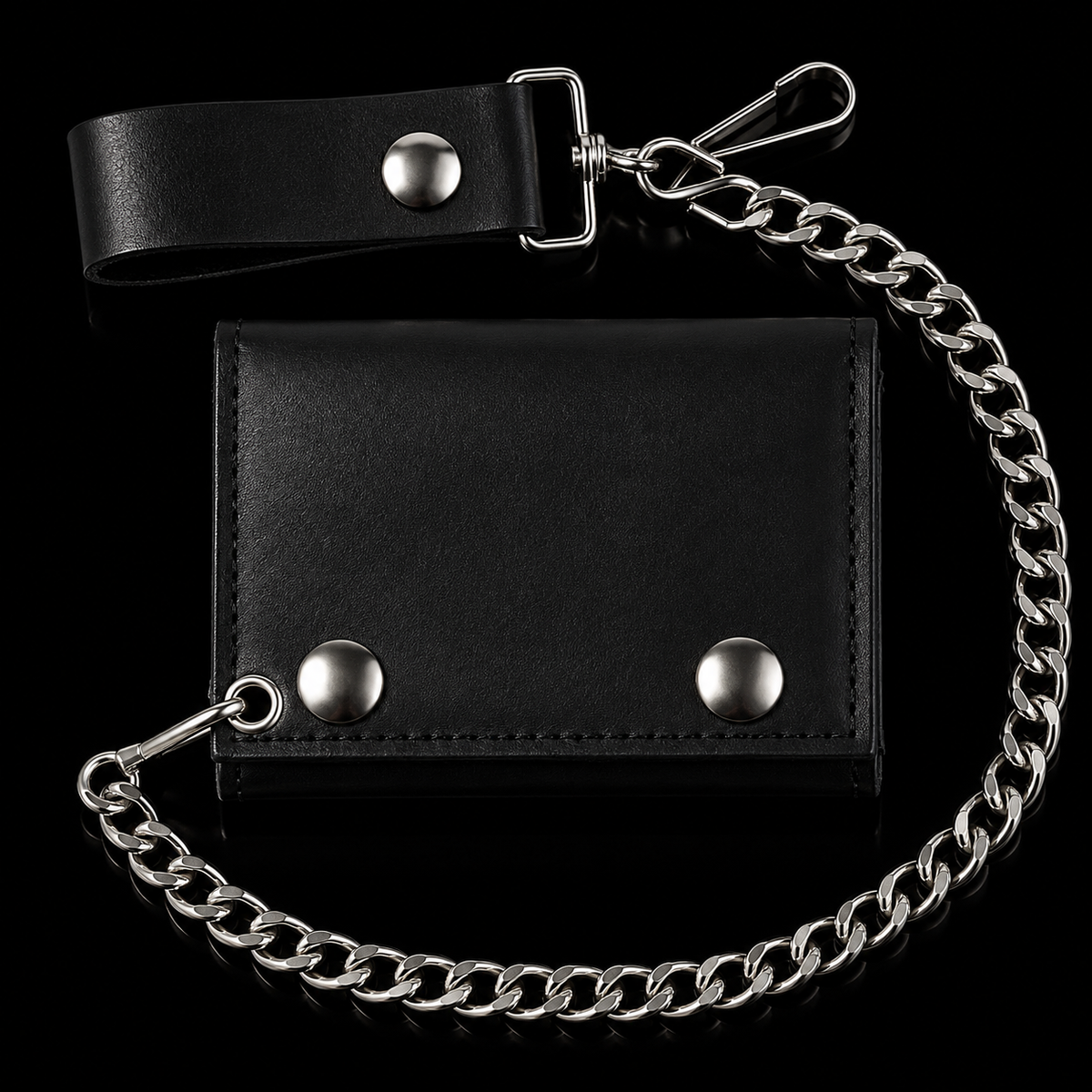 Leather Wallet and chain