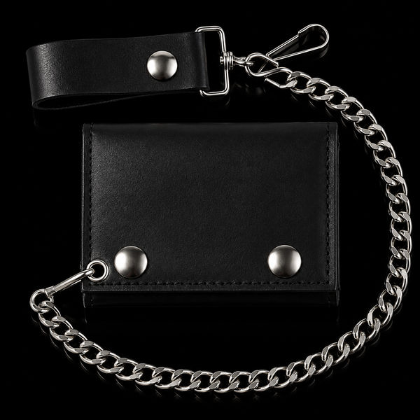 Leather Wallet and chain
