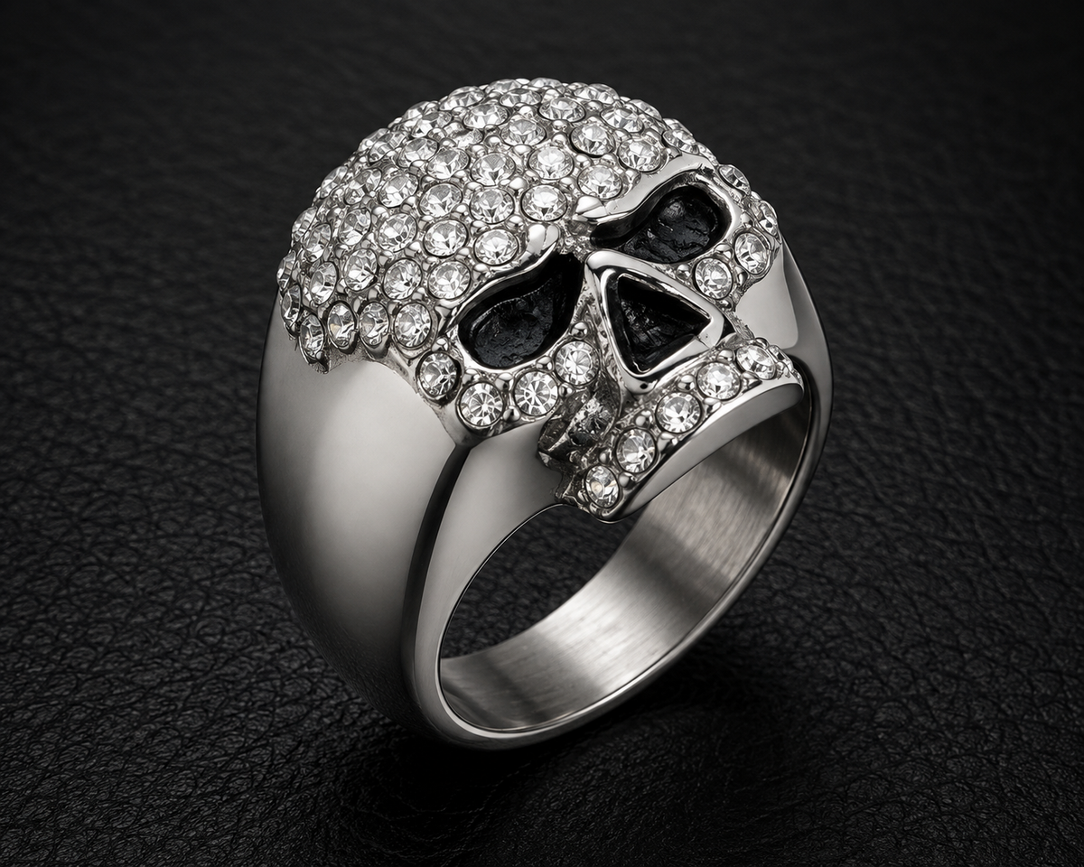 Bling Flat Head Skull