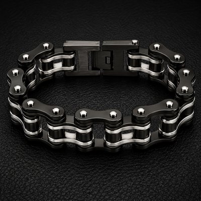 BLACK WITH SILVER