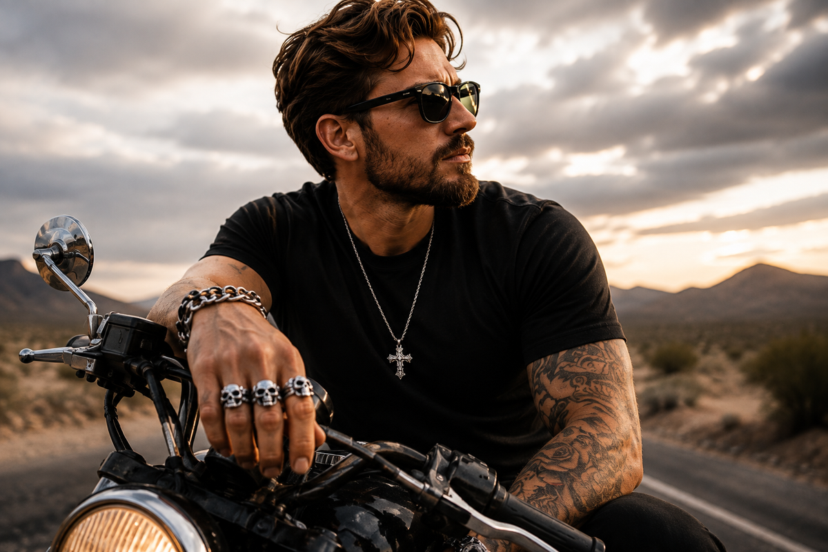 Men’s biker jewelry
