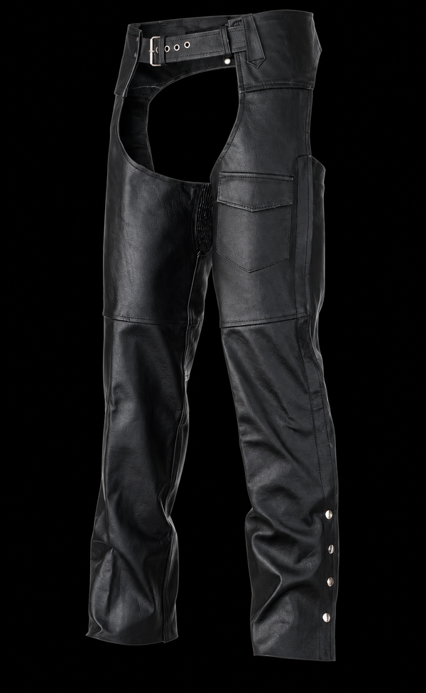 Classic Biker Leather Chaps – Men or Women