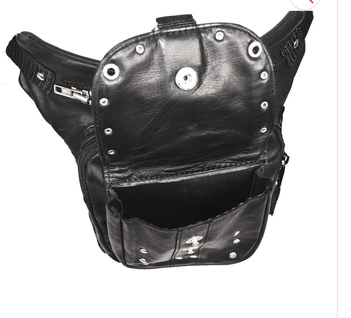 Men and Women Leather Multi-Function Thigh Bag w/ Concealed Gun Pocket