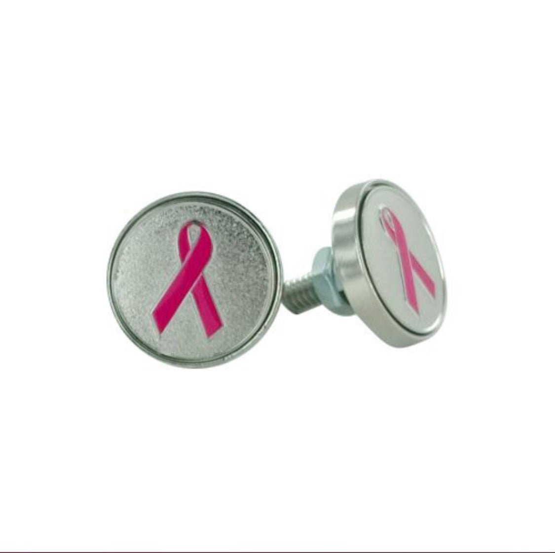 Pink Ribbon license plate bolts