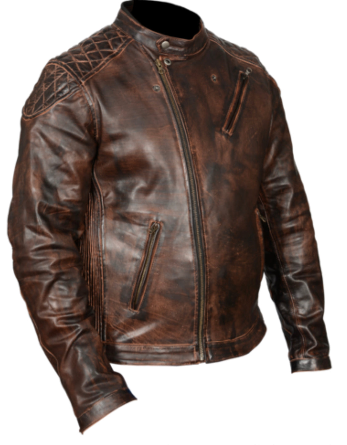Men’s Vintage Brown Cowhide Leather Riding Jacket