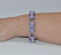 Two Tone Silver and Purple