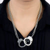 LADIES LARGE HANDCUFF NECKLACE