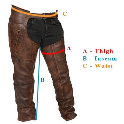 Vintage Brown Leather Chaps- Men or Women