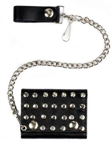 Studded  Wallet and chain