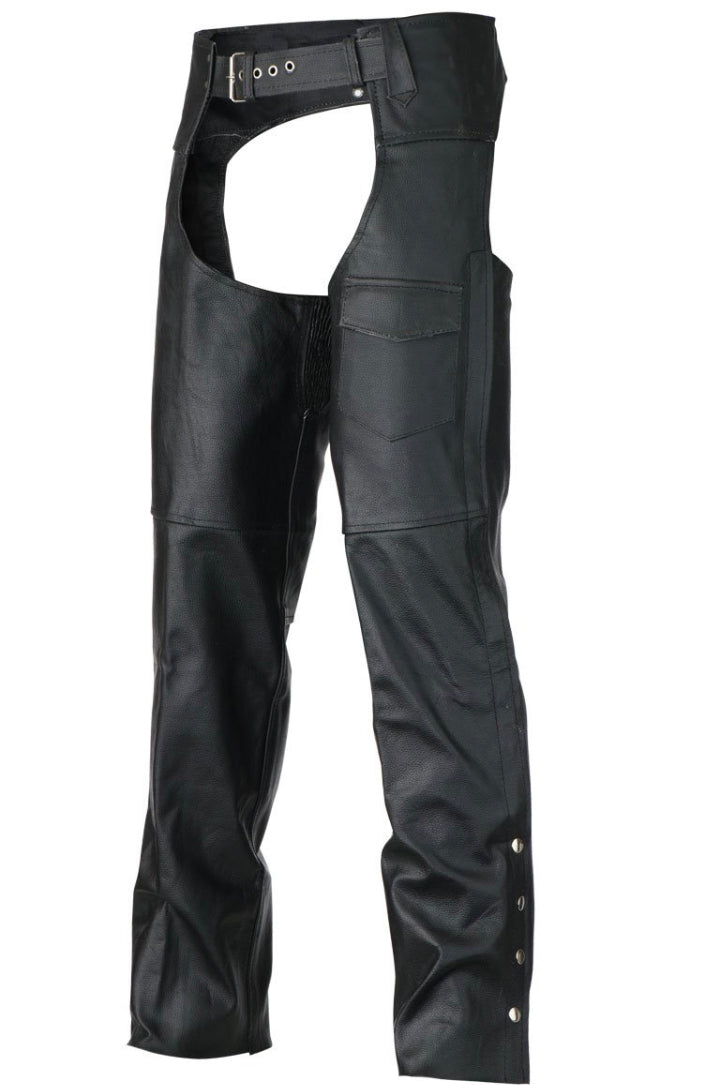 Classic Biker Leather Chaps- Men or Women