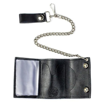 Leather Wallet and chain