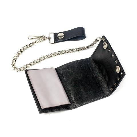 Studded  Wallet and chain